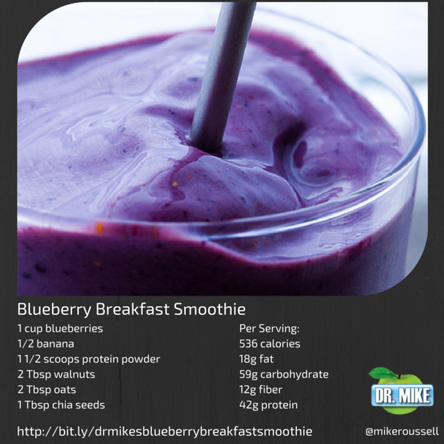 Instagram Blueberry Breakfast Smoothie