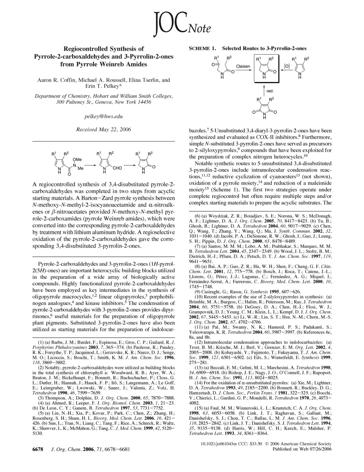Regiocontrolled synthesis